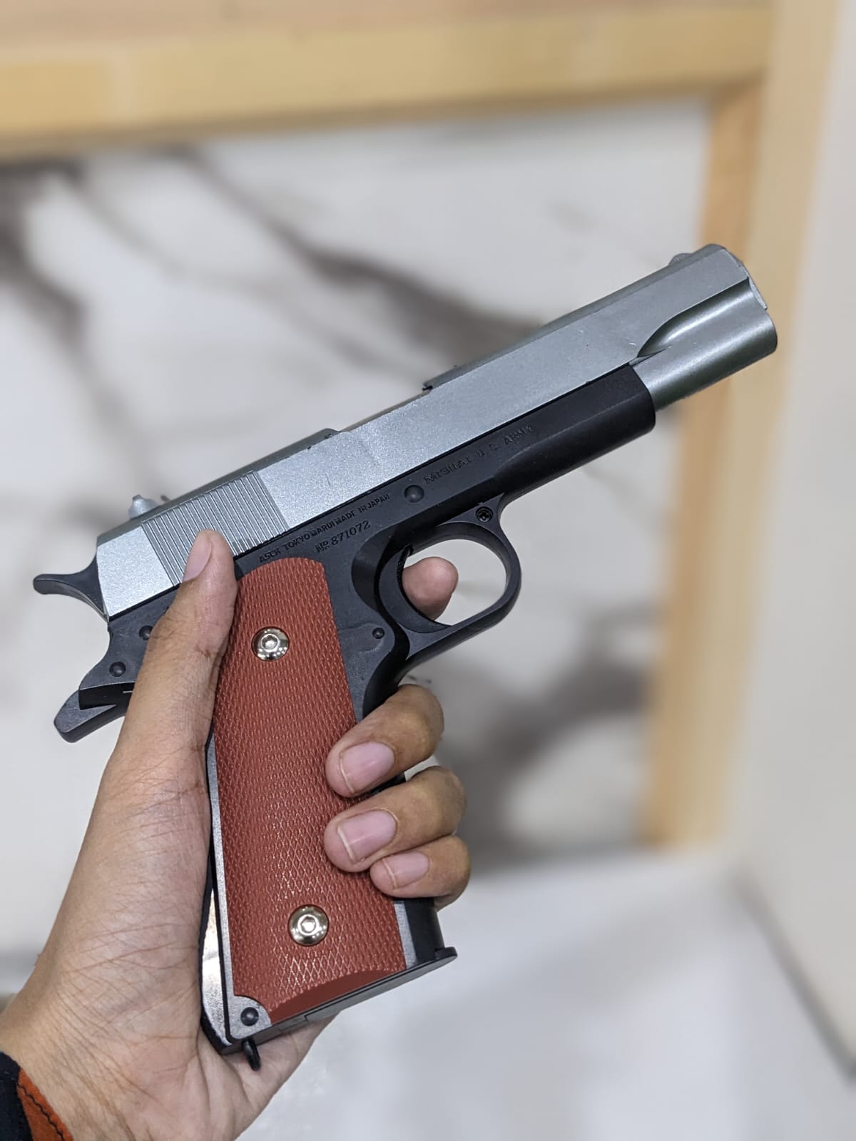 Silver Airsoft 1911 Metal Shooter Gun Toy | HALF METAL HALF PLASTIC INVOICE PAY