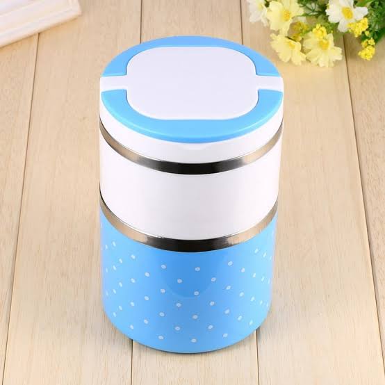 DOUBLE LAYER LUNCH BOX STAINLESS STEEL TIFFIN HOT BOX INVOICE PAY