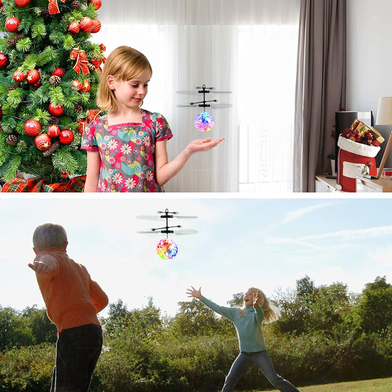 Flying Ball Toys, RC Toy for Kids Boys Girls Gifts Rechargeable Light Up Ball Drone Helicopter with Remote Controller INVOICE PAY