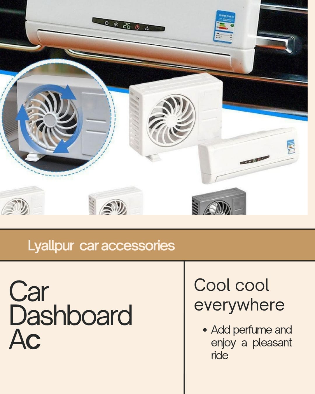 Mini Car Dashboard AC INVOICE PAY