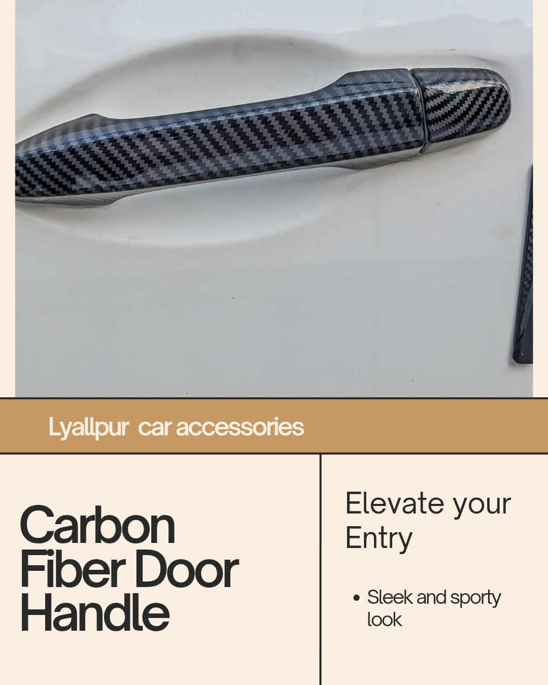 Carbon Fiber Dor Handle High Quality INVOICE PAY