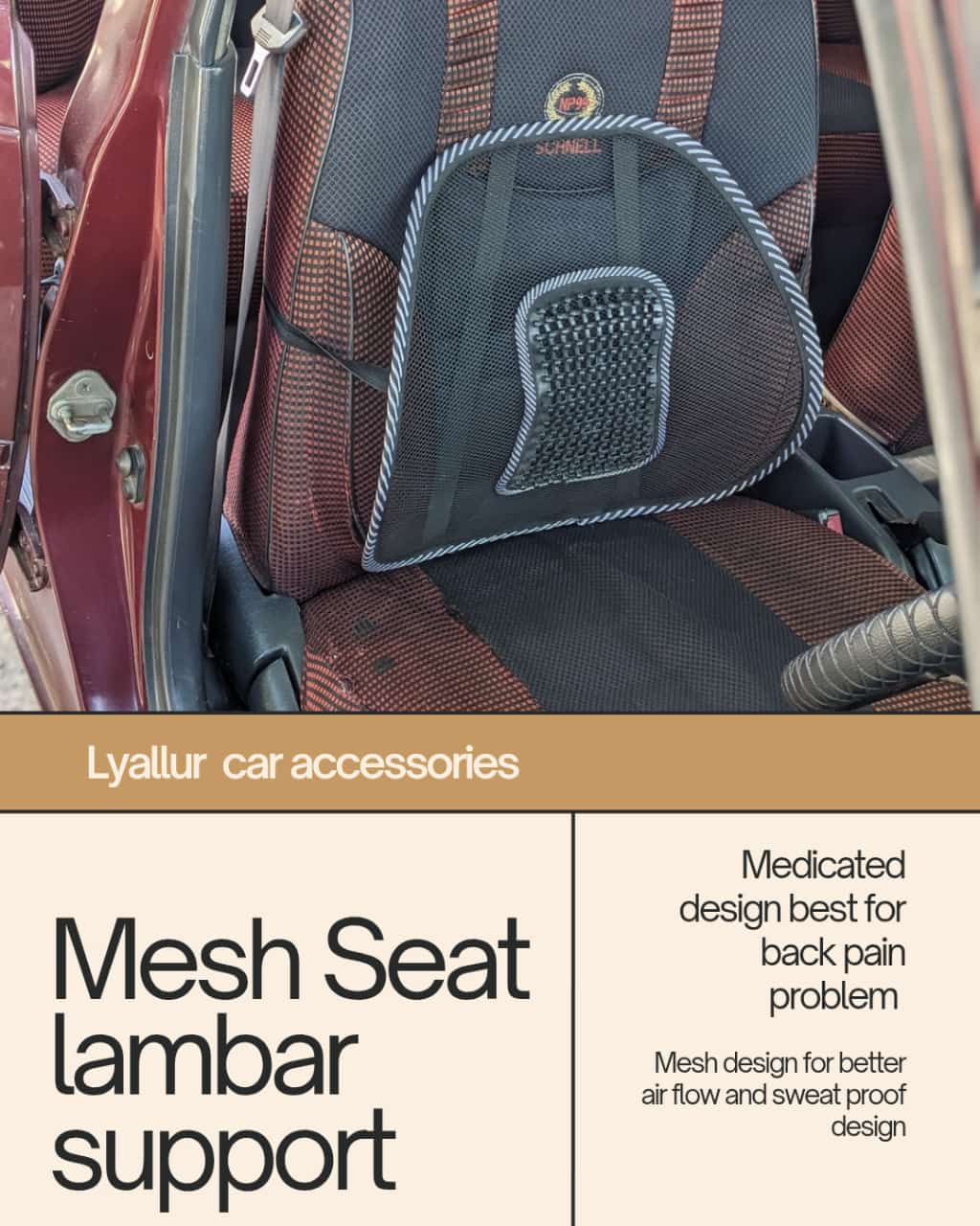 Lambar Support Mesh for Ultimate Seating Comfort & Pain Relief INVOICE PAY