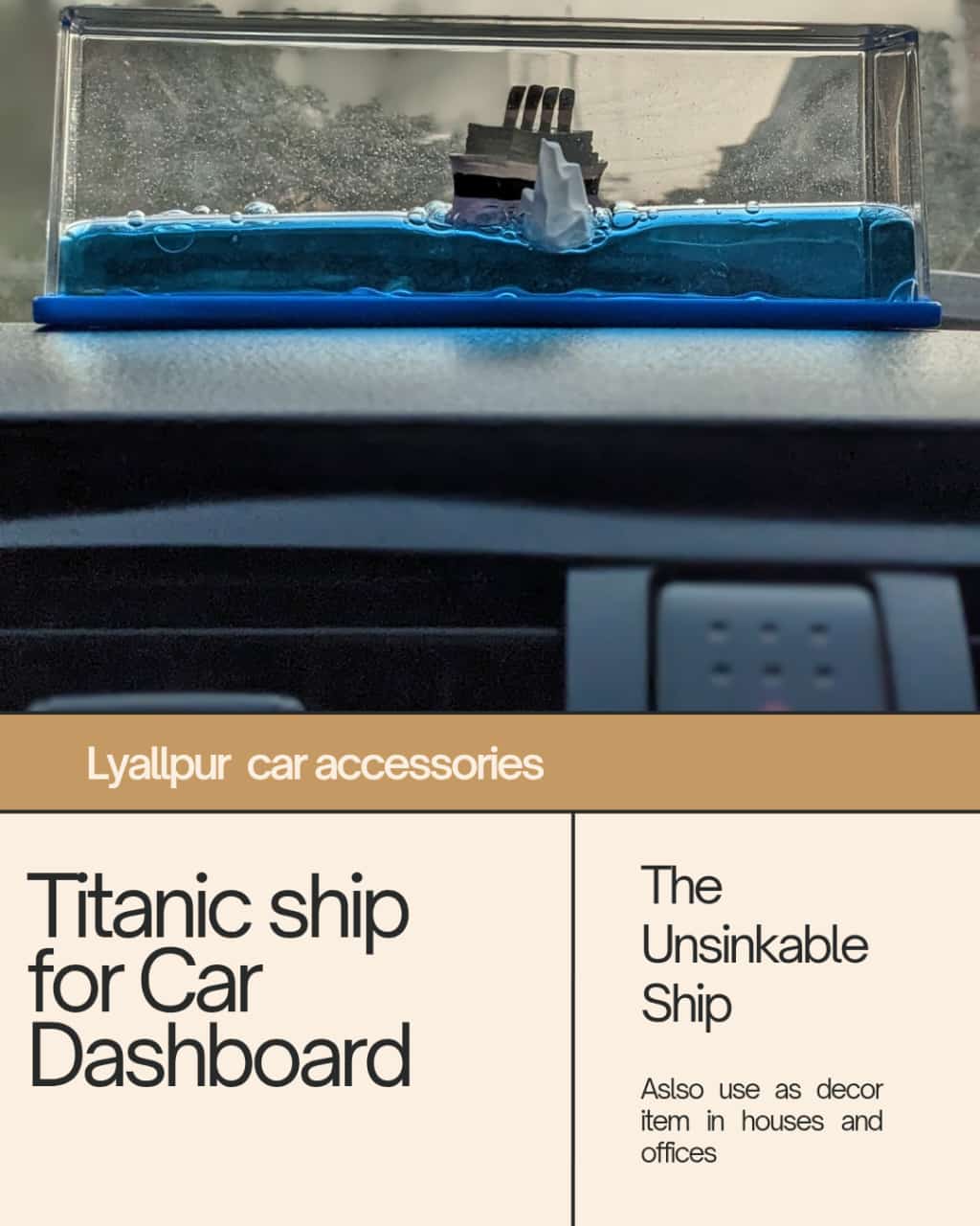 Unsinkable Titanic Model Ship Decor | Stress Relief Show Piece with Floating Ship Design INVOICE PAY