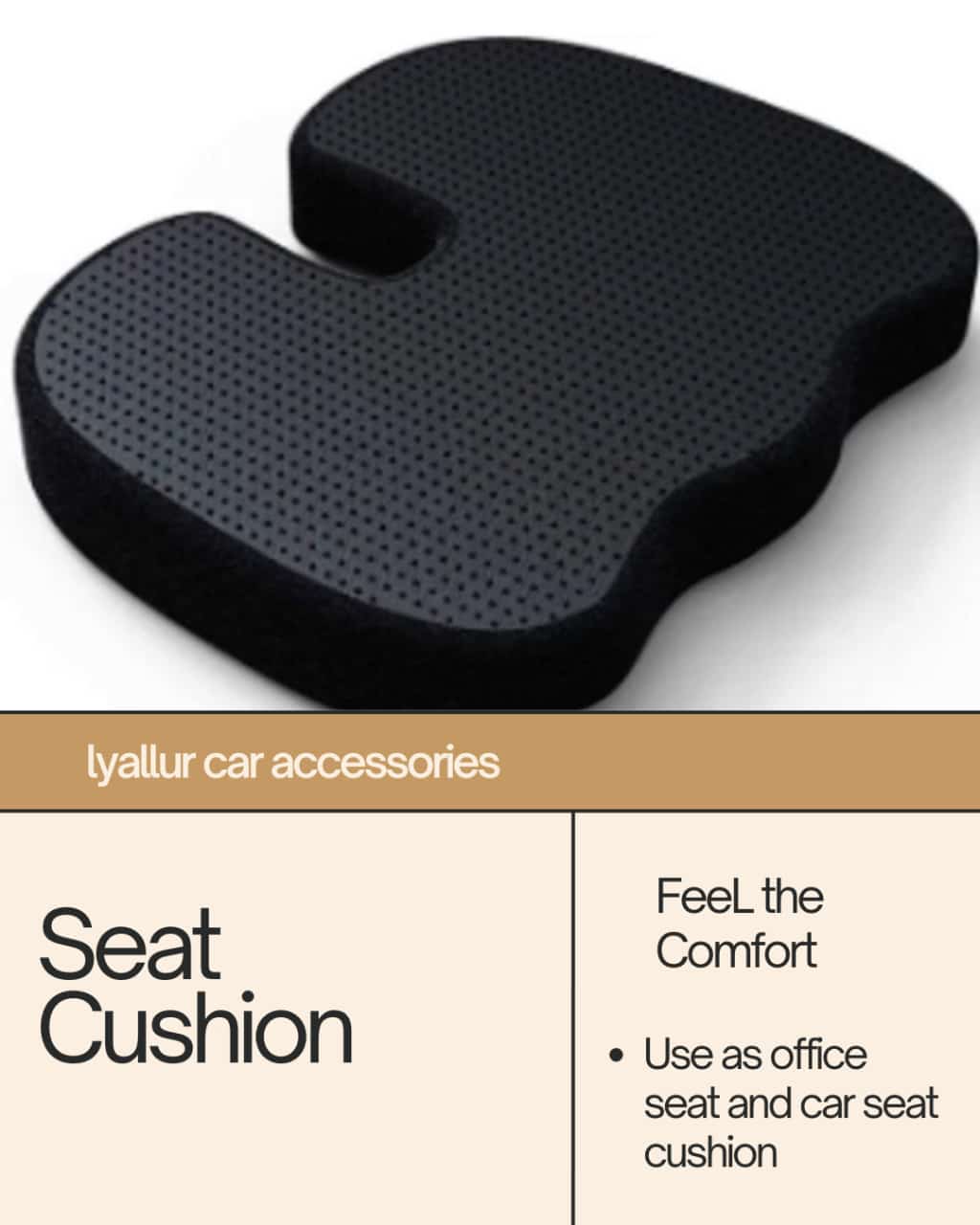 Premium Car Seat Cushion: Ultimate Comfort & Support for Long Drives and Daily Commutes INVOICE PAY