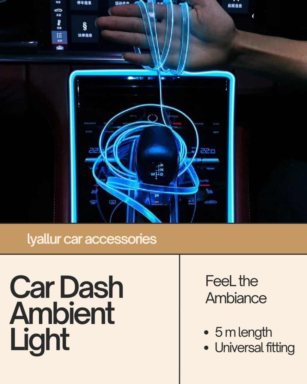 Ambient Lighting 5m - Enhance Your Vehicle’s Interior with Stylish LED Lights INVOICE PAY