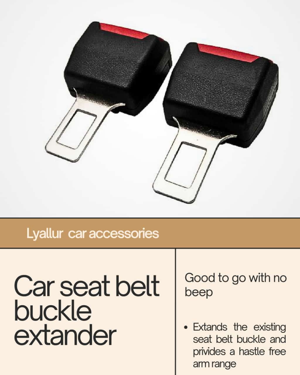 Seat Belt Bucket Extender for Enhanced Comfort & Safety | Adjustable Car Seatbelt Extension INVOICE PAY