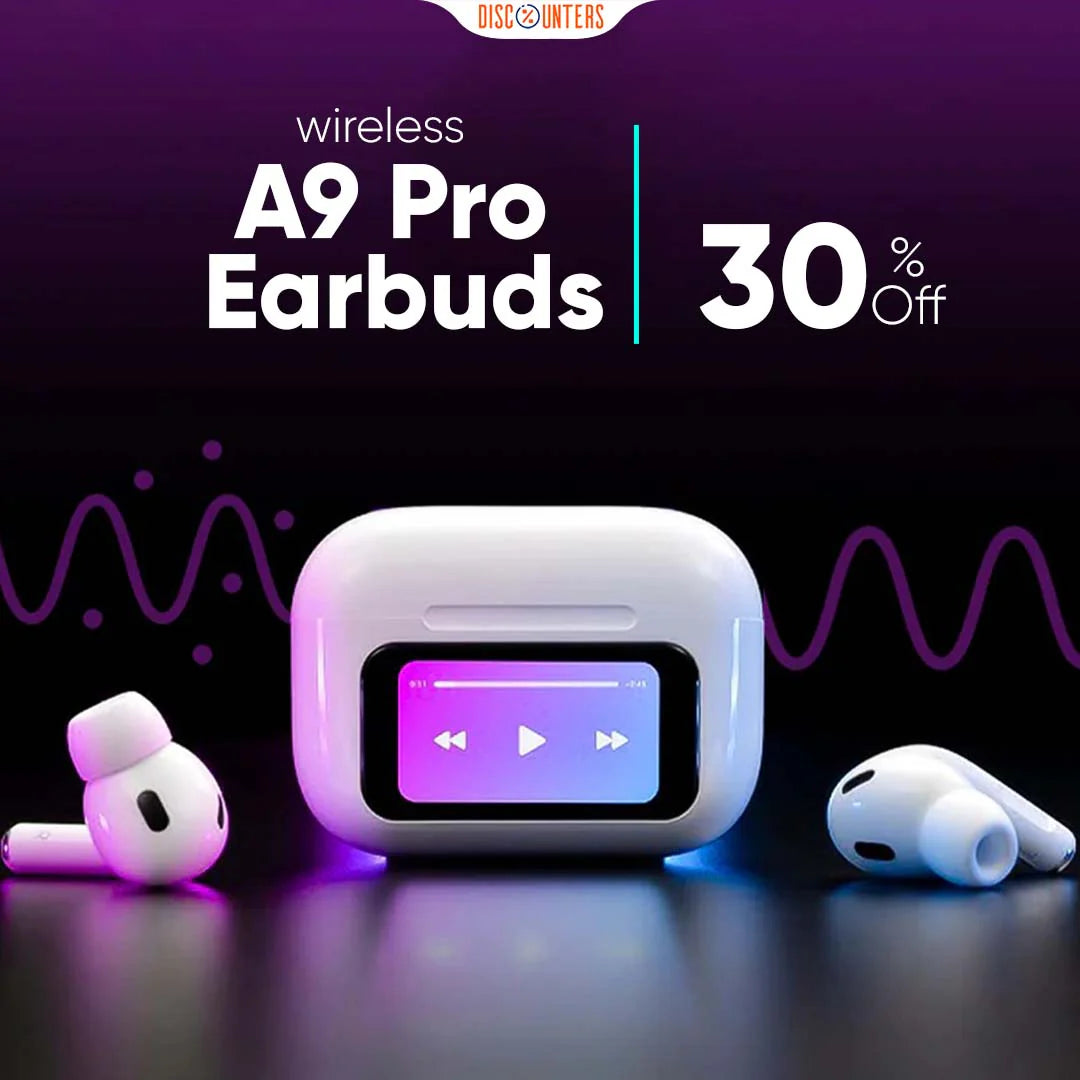 A9 pro Touch Screen Display ANC Wireless Earbuds | ORIGINAL A9 | Premium Quality INVOICE PAY