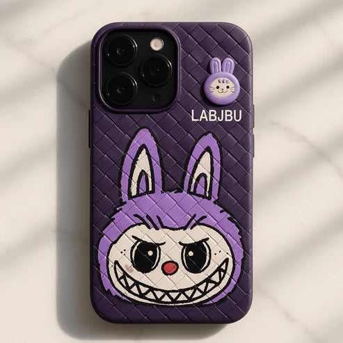 Labubu - 3D Bunny Woven‑Texture Protective iPhone Case INVOICE PAY