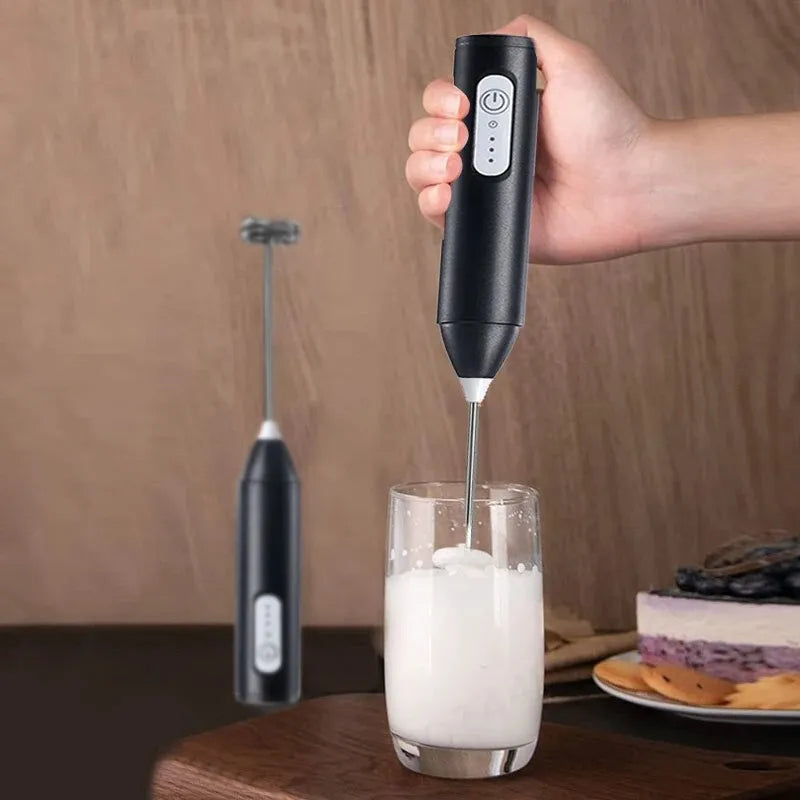 Coffee Mixer Rechargeable Milk Shaker Maker Frother – USB Charging, 3-Speed Adjustable Blender, Egg Beater, Handheld Coffee Beater INVOICE PAY