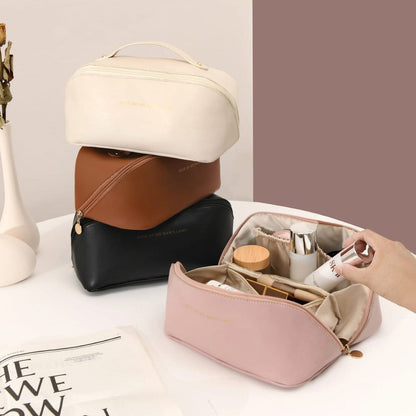 Portable PU Makeup Multifunctional Bag.