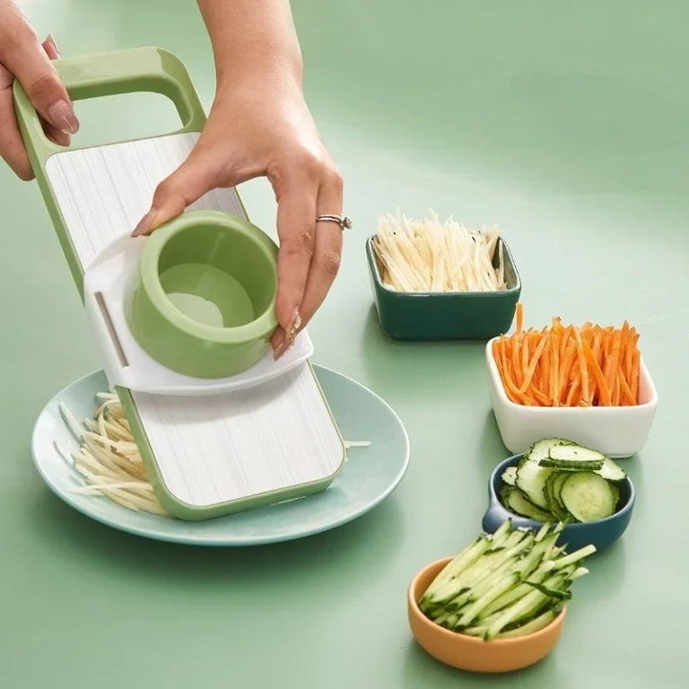 5-in-1 Stainless Steel Vegetable Cutter – Multi-Function Slicer, Dicer, and Chopper INVOICE PAY