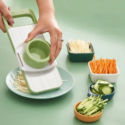 5-in-1 Stainless Steel Vegetable Cutter – Multi-Function Slicer, Dicer, and Chopper INVOICE PAY