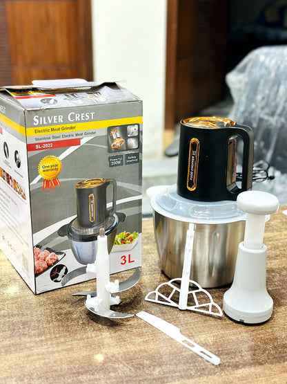 Silver Crest®  3 in 1 Electric + Manual Food Chopper 3 liter 500 Watts