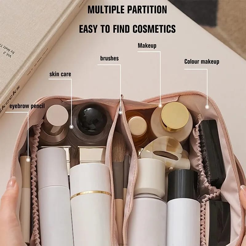 Portable PU Makeup Multifunctional Bag.