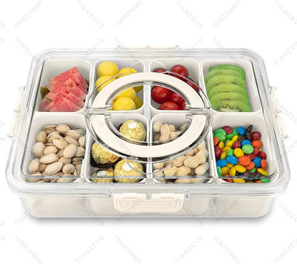 Detachable Dividers Portable Snack & Dry Fruit box.