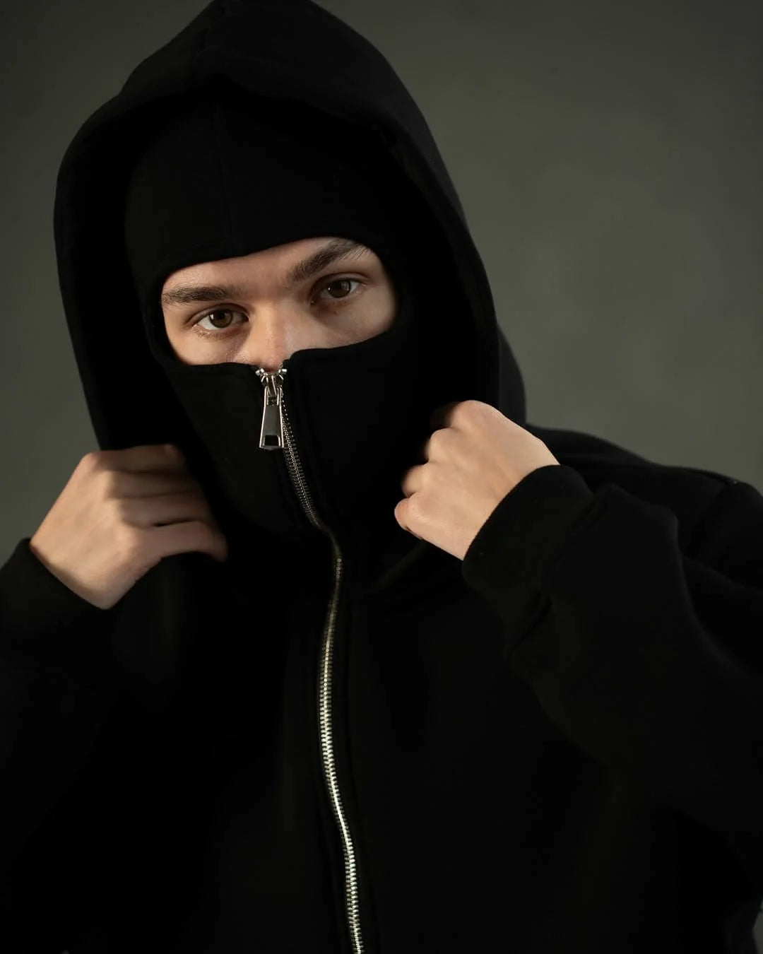 Balaclava Ninja Zipper Hoodie Jacket For Men | imported Quality