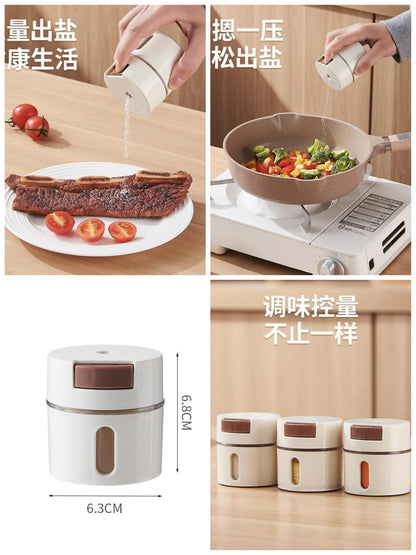 6 Pack Magnetic Spice Jar Wall Mounted Spice Containers Seasoning Box, Quantitative Control Spice Bottle Tins Set with Lids for Kitchen Refrigerator Camping BBQ.
