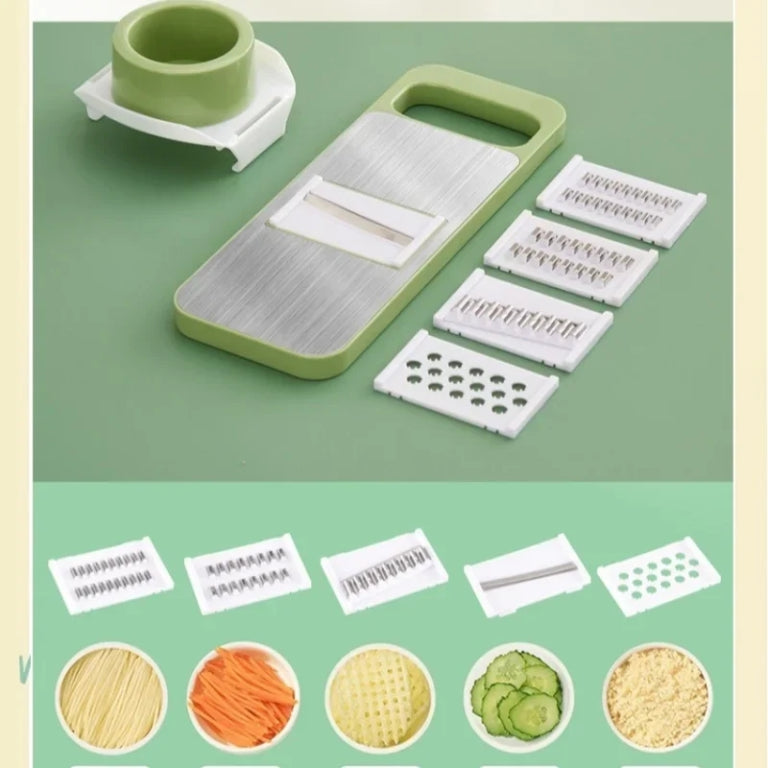 5-in-1 Stainless Steel Vegetable Cutter – Multi-Function Slicer, Dicer, and Chopper INVOICE PAY