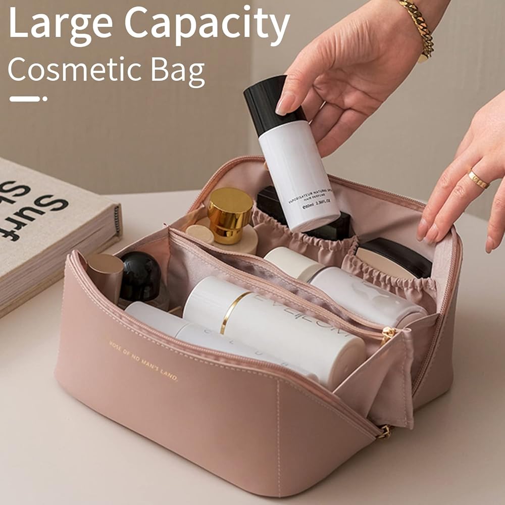 Portable PU Makeup Multifunctional Bag.