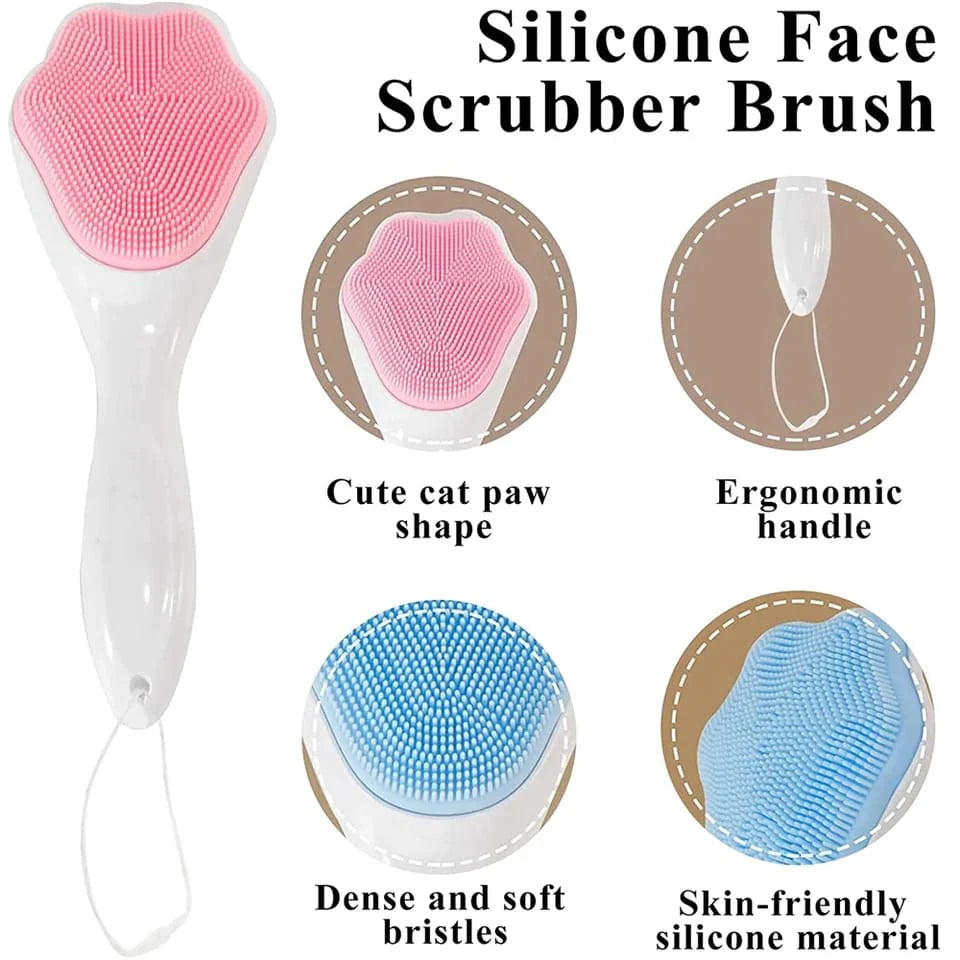 Cute Cat Claw Silicone Face Scrubber – Gentle, Effective Skincare Tool for Deep Cleansing & Exfoliation INVOICE PAY