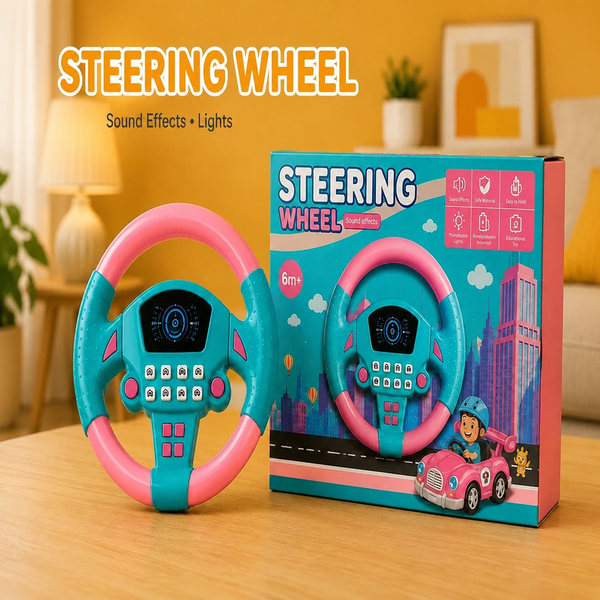 Kids Steering Wheel Toy with Lights & Sounds