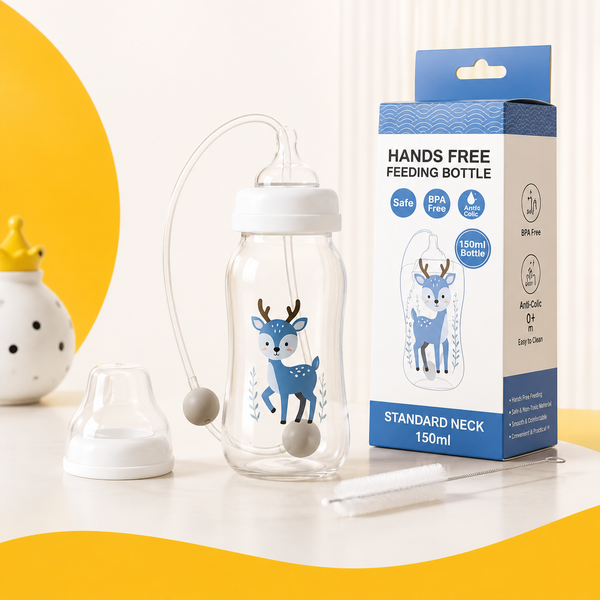 Hands-Free Baby Feeding Bottle