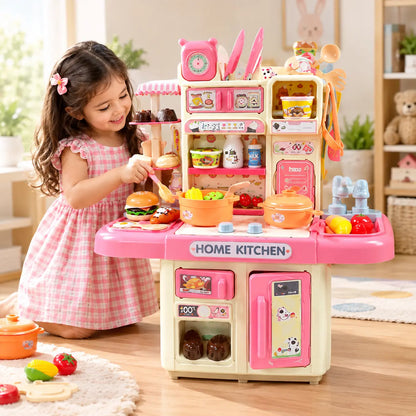 Inbealy® | Kids DIY Dream Kitchen Playset with Lights & Steam
