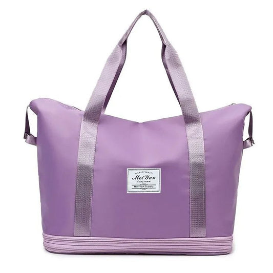 Large Capacity Travel Duffle Bag with Shoe Compartment & Luggage Strap