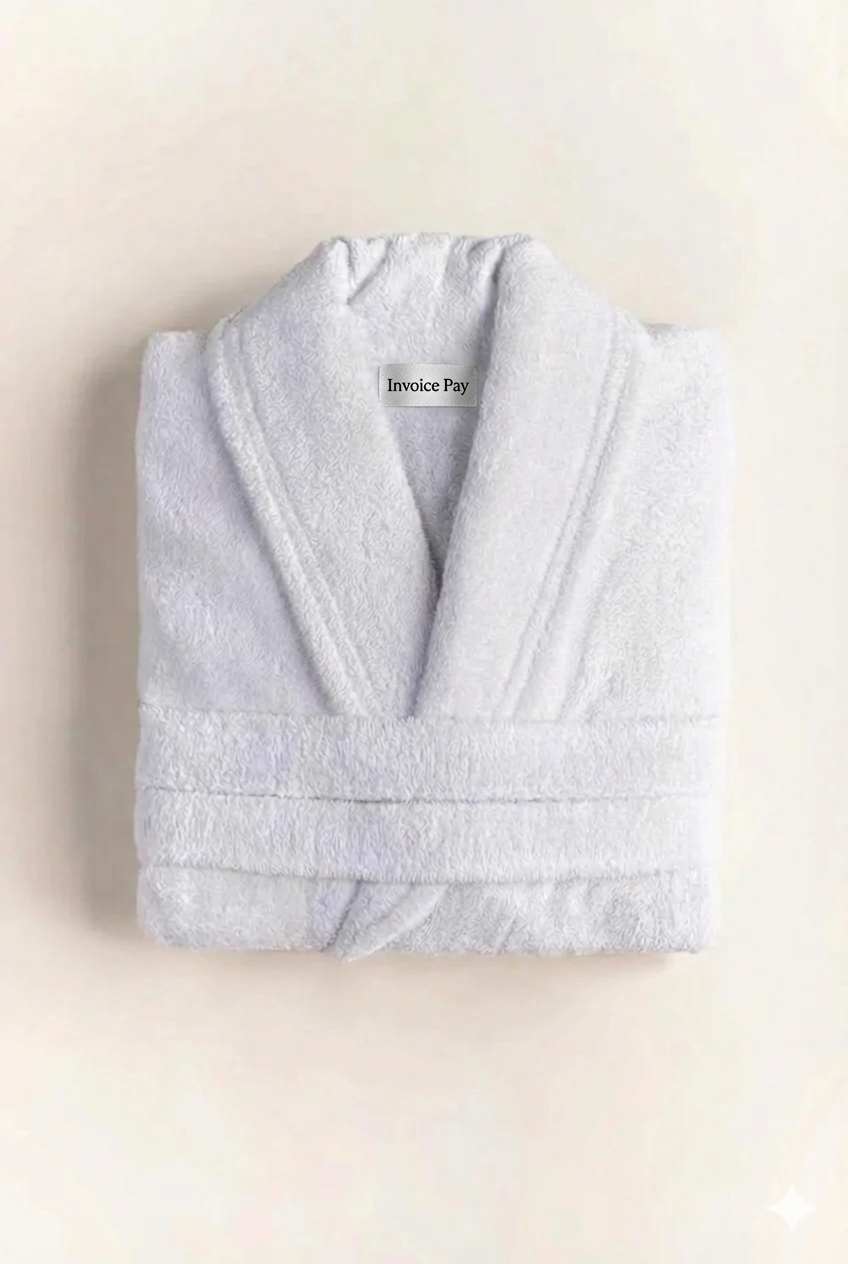White Terry Cotton Premium Bathrobe