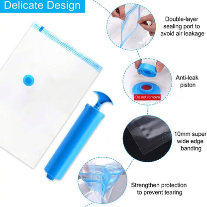 Vacuum Storage Bags with Hand Pump