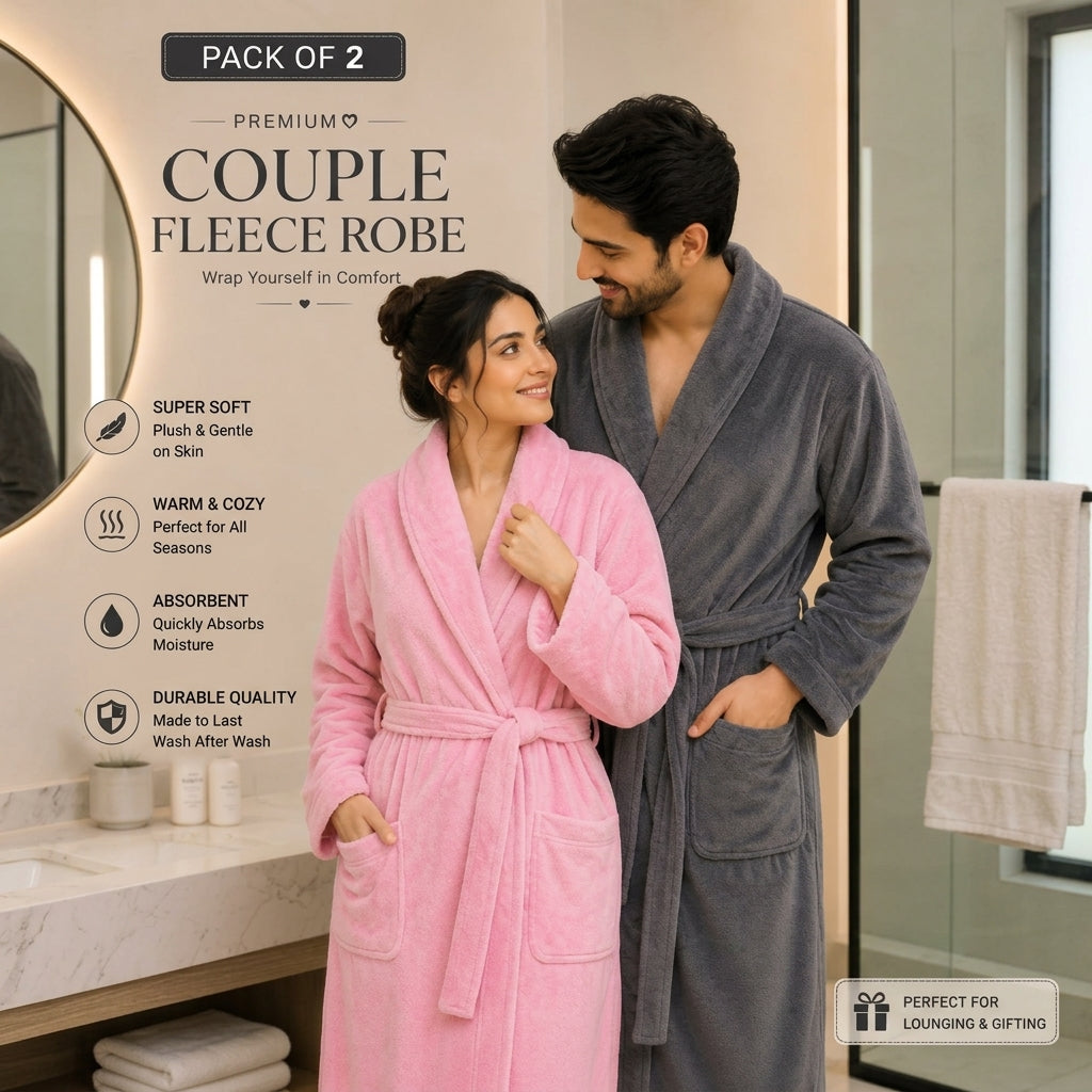 Couple Fleece Bathrobes | Winter Robes