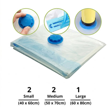Vacuum Storage Bags with Hand Pump