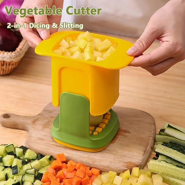 2-in-1 Dicing & Slitting Vegetable Cutter