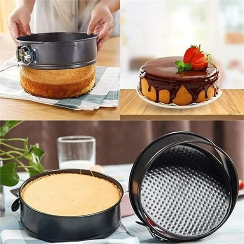 3-Piece Non-Stick Black Carbon Cake Molds