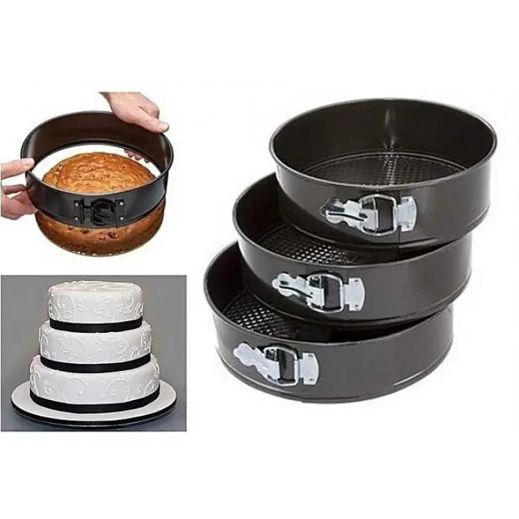 3-Piece Non-Stick Black Carbon Cake Molds INVOICE PAY
