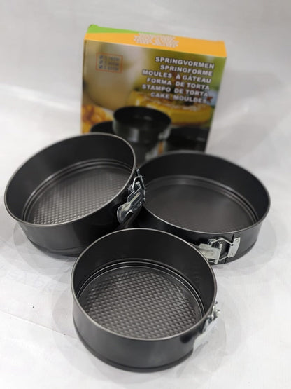 3-Piece Non-Stick Black Carbon Cake Molds INVOICE PAY