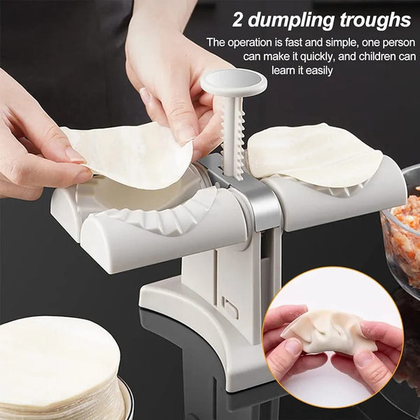 Double Head Automatic Dumpling Maker Machine