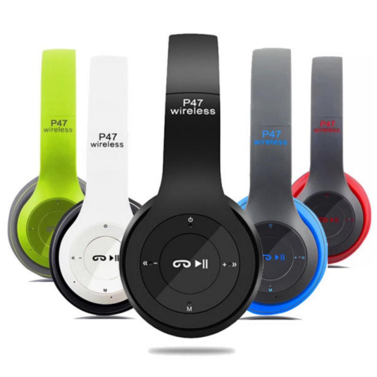 P47 Wireless Bluetooth Headphones – Black