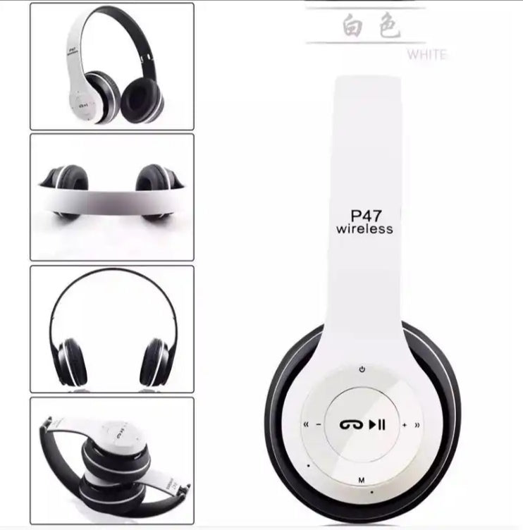 P47 Wireless Bluetooth Headphones – Black INVOICE PAY