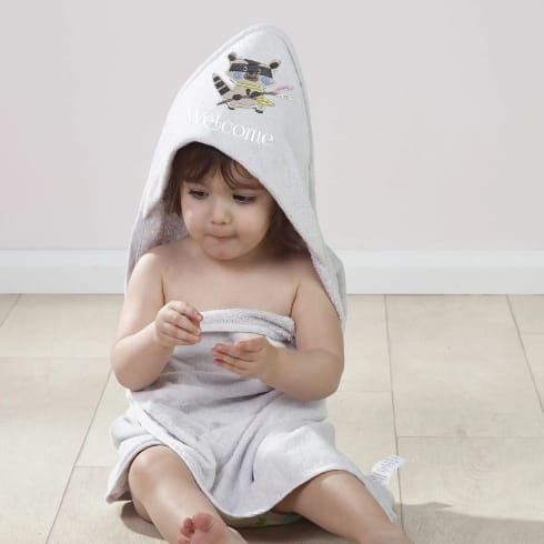 Fresh Embroidery baby and kids hooded towel