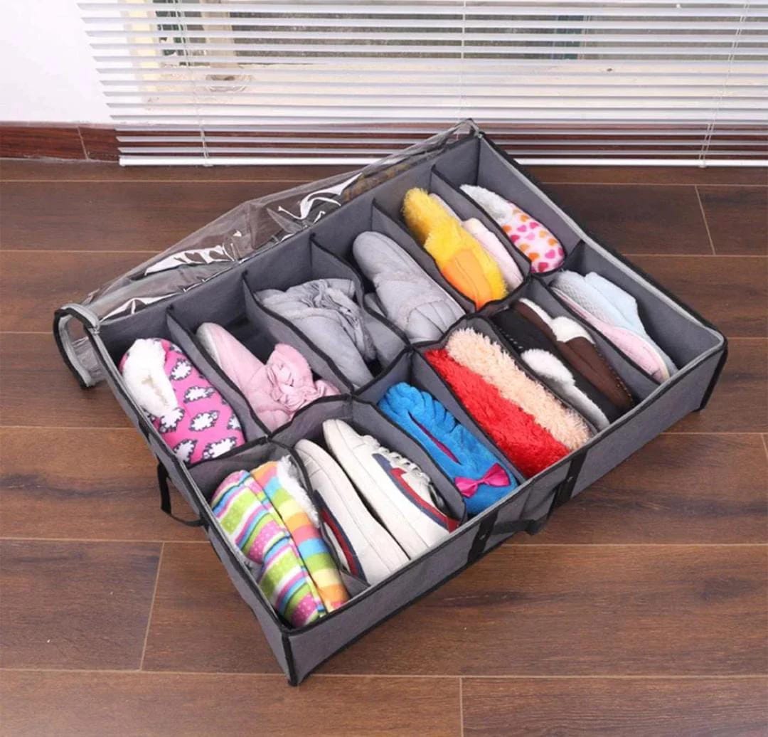 Dustproof Non Woven Foldable Underbed Shoe Organizer