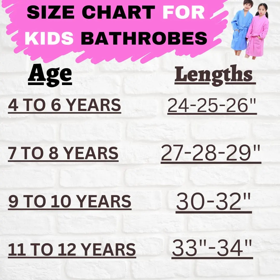 Premium Quality Kids Bathrobe | Made in Manchester of Pakistan (FSD) INVOICE PAY