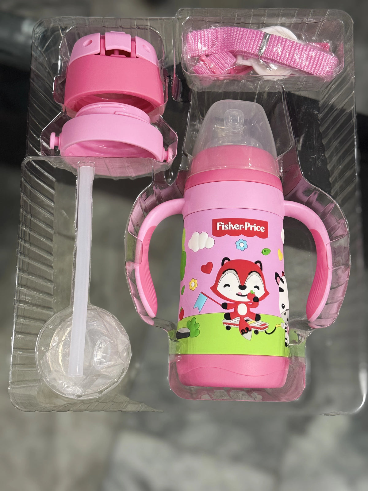 Original Fisher-Price™ 3in1 Stainless Steel Feeding Bottle Set | 3d Silicon Print