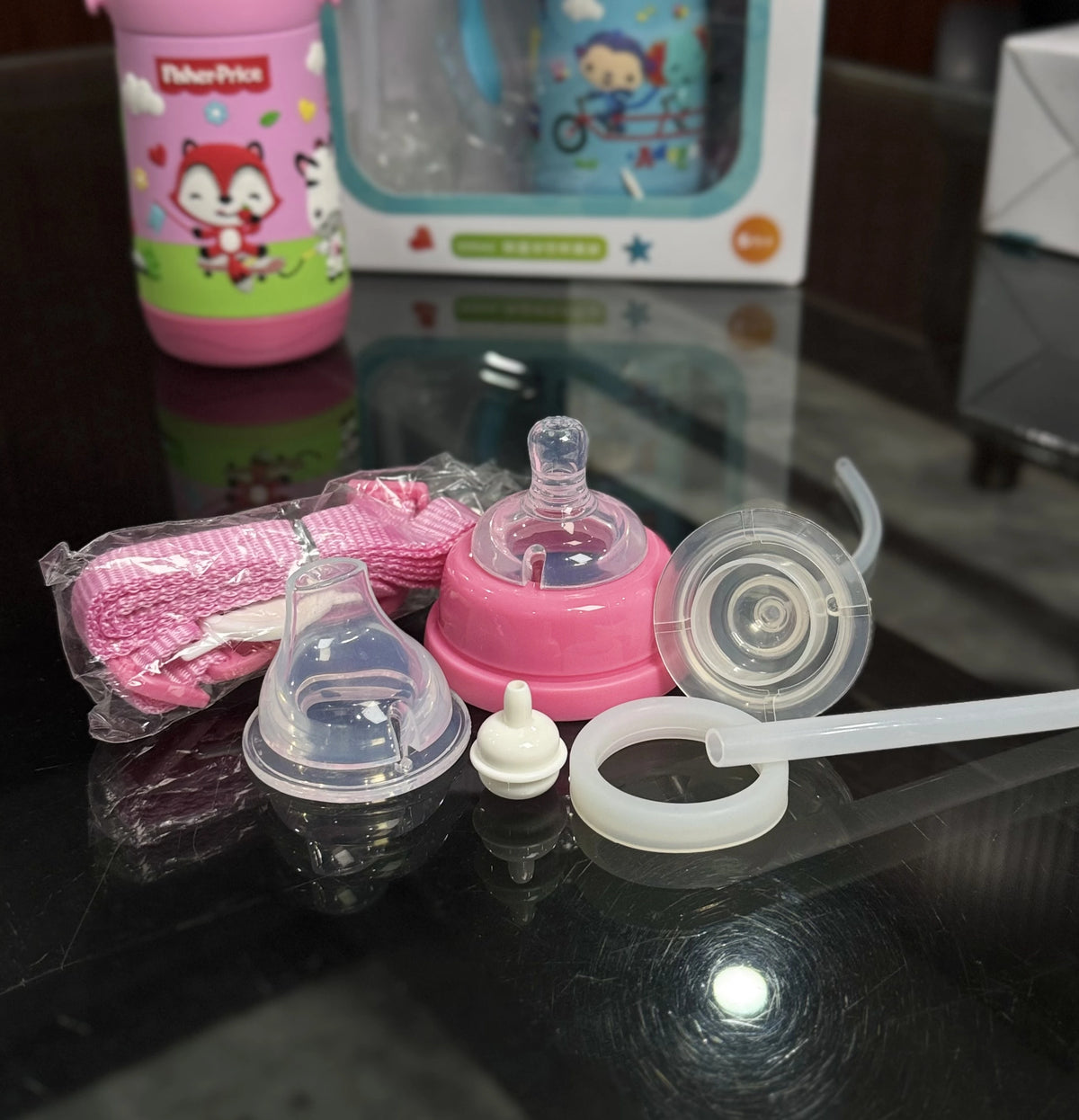 Original Fisher-Price™ 3in1 Stainless Steel Feeding Bottle Set | 3d Silicon Print