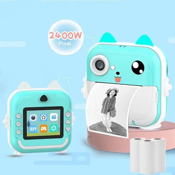 Kids Mini Pocket Camera with Instant Photo Printer 1080p high Resolution