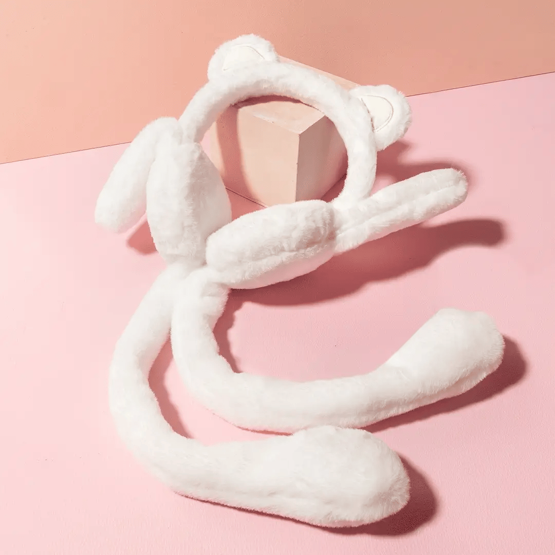 Jumping Bunny Earmuffs - Cute Plush Winter Ear Warmers