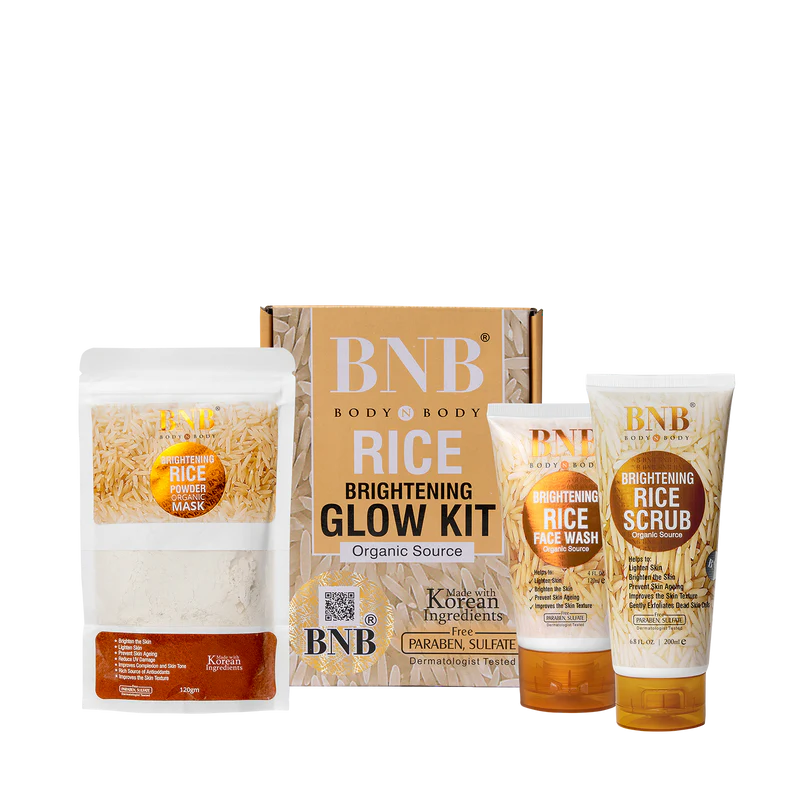 Rice Extract Facial Kit For Bright & Glowing Skin + Rivaaj Mahal Herbal Hair Oil