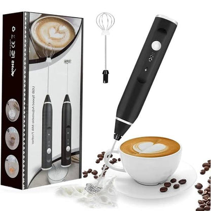 Coffee Mixer Rechargeable Milk Shaker Maker Frother – USB Charging, 3-Speed Adjustable Blender, Egg Beater, Handheld Coffee Beater INVOICE PAY
