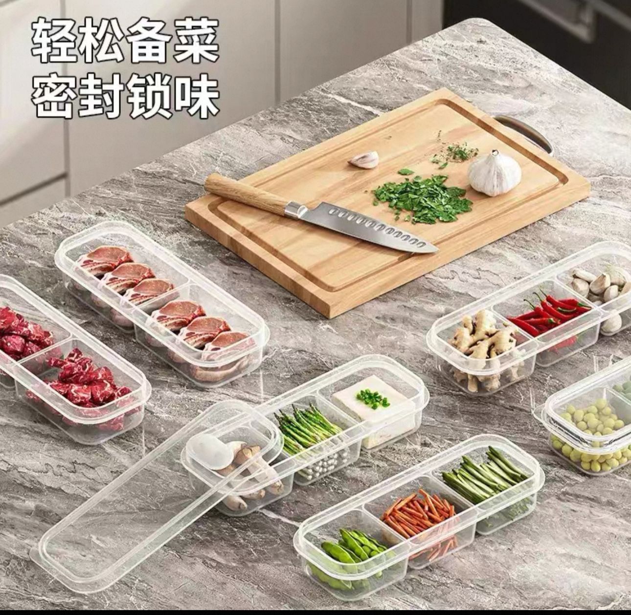 Stackable Food Storage Containers – Space Saving Clear Organizer for Kitchen