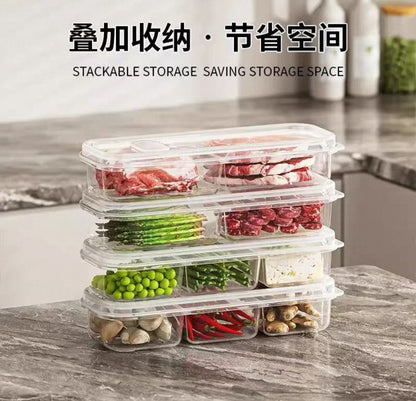 Stackable Food Storage Containers – Space Saving Clear Organizer for Kitchen